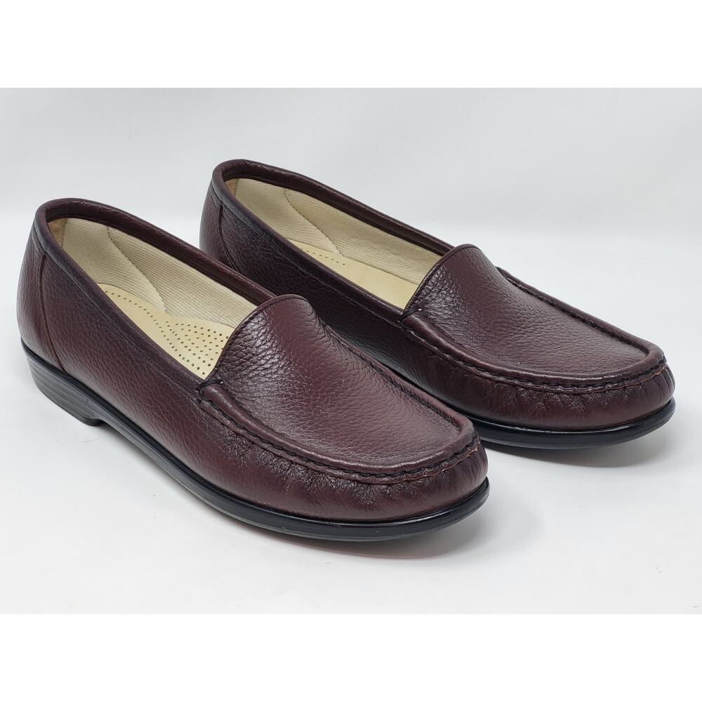 SAS Simplify Flats Loafers Slip-Ons Tripad Comfort Antique Wine Women's 8N USA